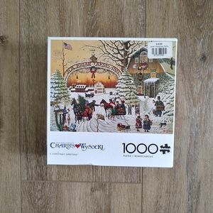 Charles Wysocki A Christmas Greeting Jigsaw Puzzle 1,000 Pieces Holiday Winter